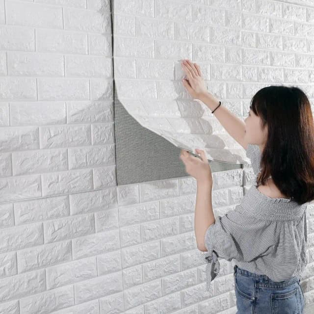3D Brick Wall Sticker  Self-Adhesive Foam Wallpaper for Home & Office Decor