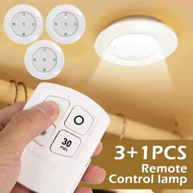 Smart Wireless Remote Control Night Light Decorative Kitchen Closet Staircase Aisle Bathroom Lighting Mini LED Lights